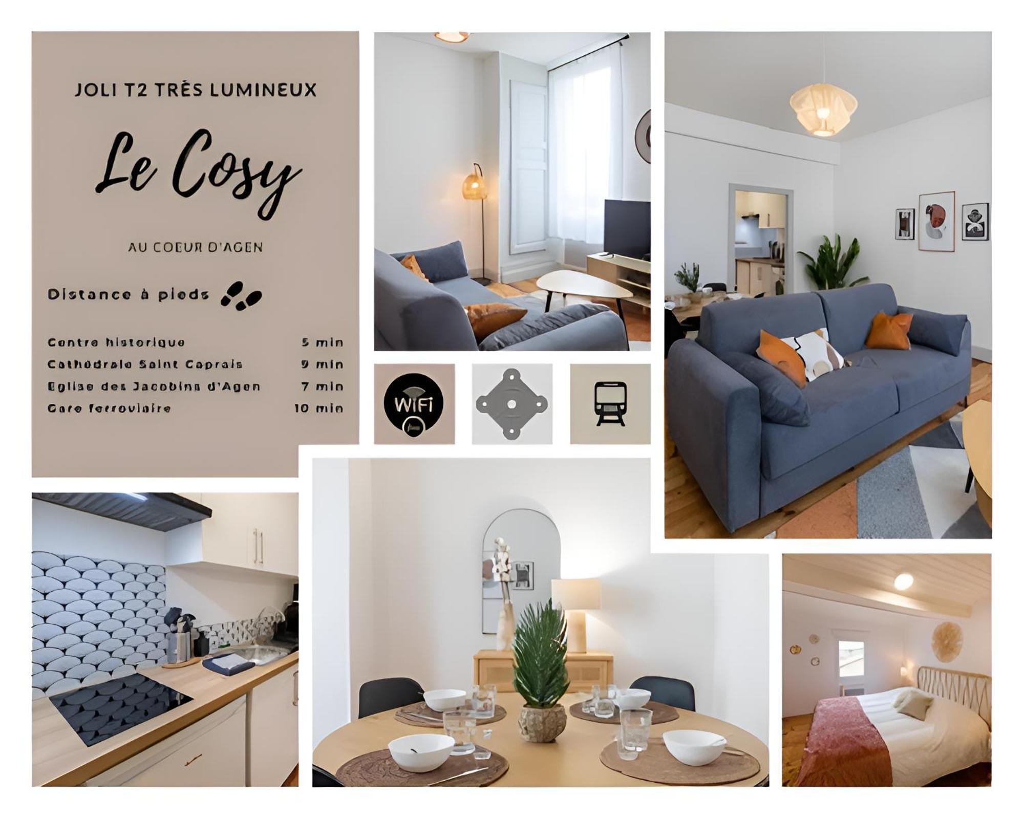Le Cosy Magnifique T2 Neuf Centre Ville Gare 800 M Ажан Екстериор снимка